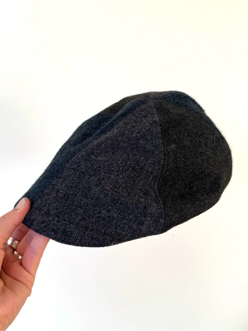 Vintage Adora Wool Blend Flat Cap Patchwork